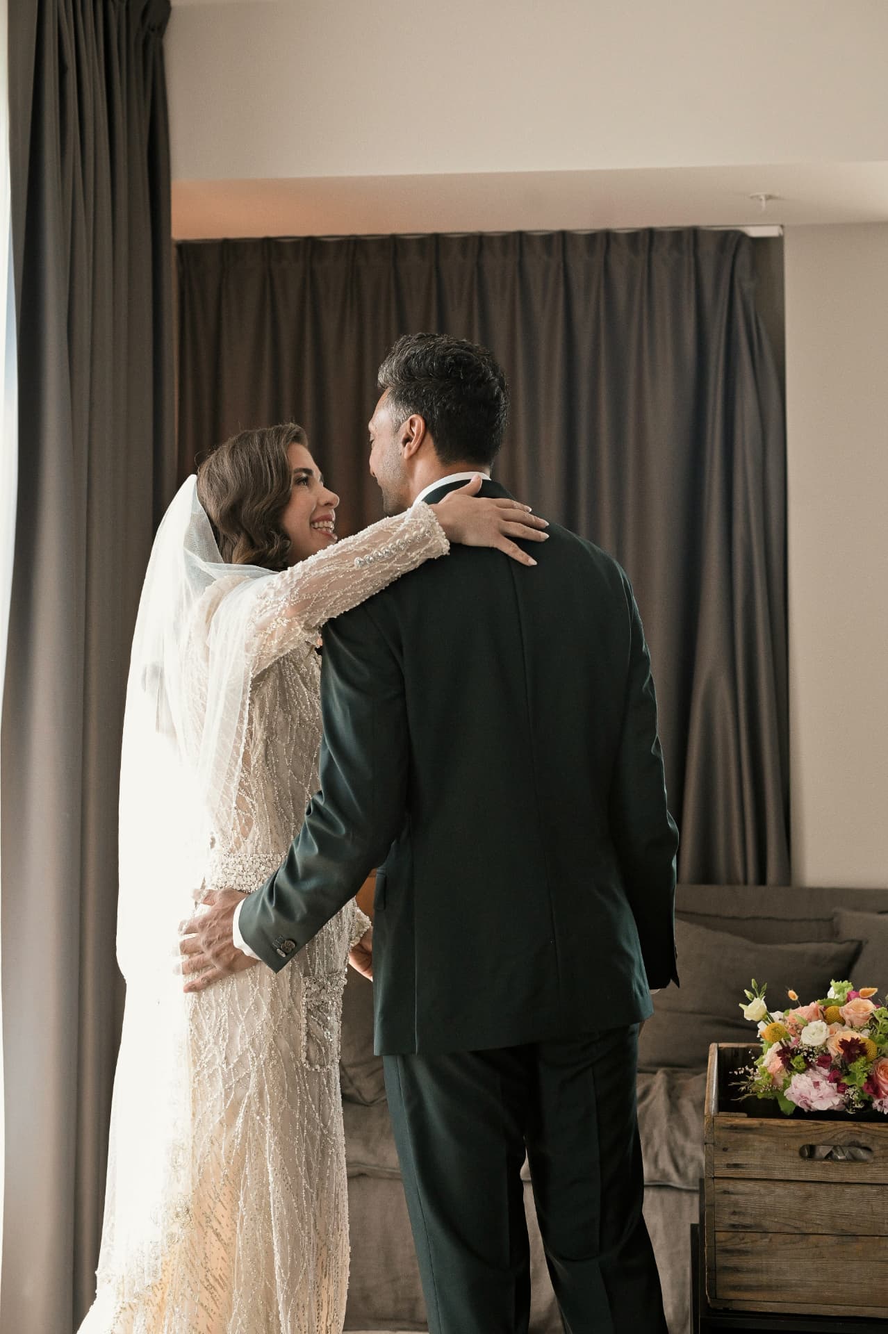 First look between the couple
