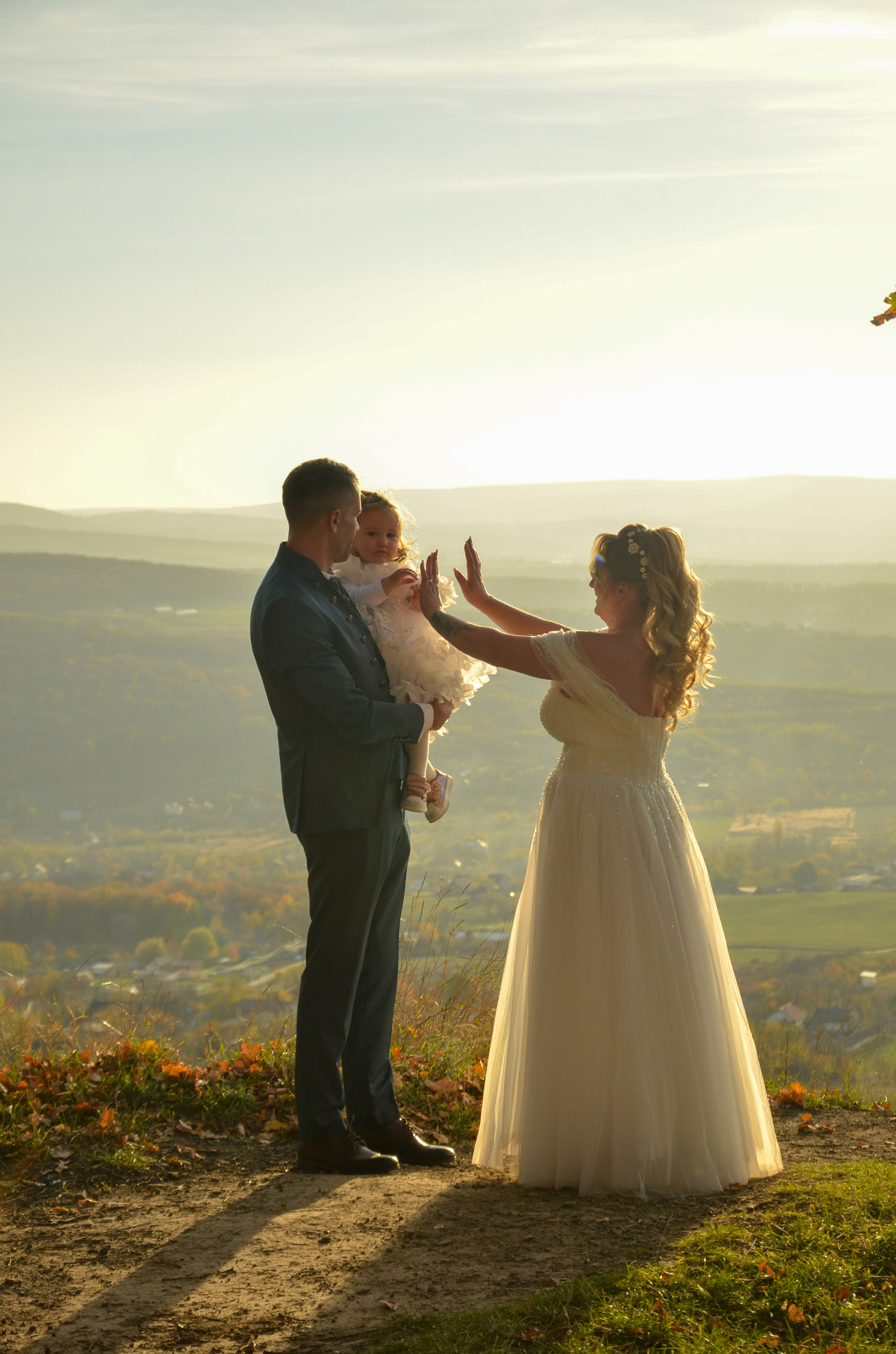 Couple in forest light